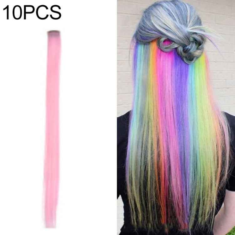 10 PCS Chemical Fiber Wig One-Step Gradient Color Single Card Wig, 24inches