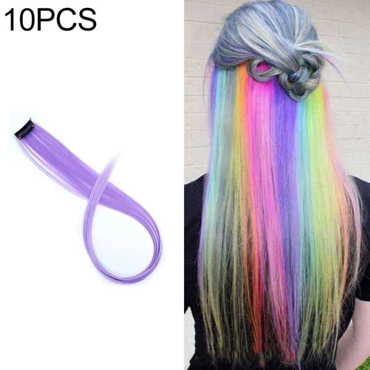 10 PCS Chemical Fiber Wig One-Step Gradient Color Single Card Wig, 24inches