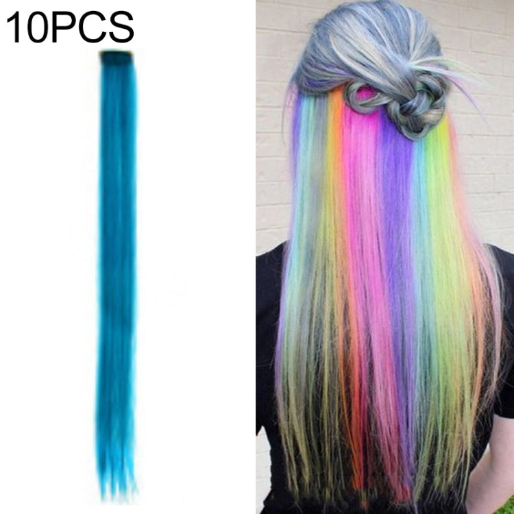 10 PCS Chemical Fiber Wig One-Step Gradient Color Single Card Wig, 24inches