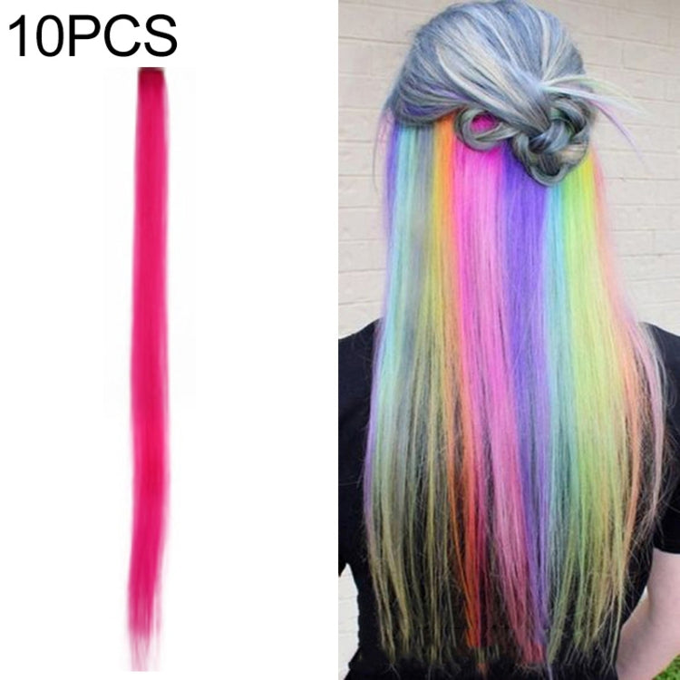 10 PCS Chemical Fiber Wig One-Step Gradient Color Single Card Wig, 24inches