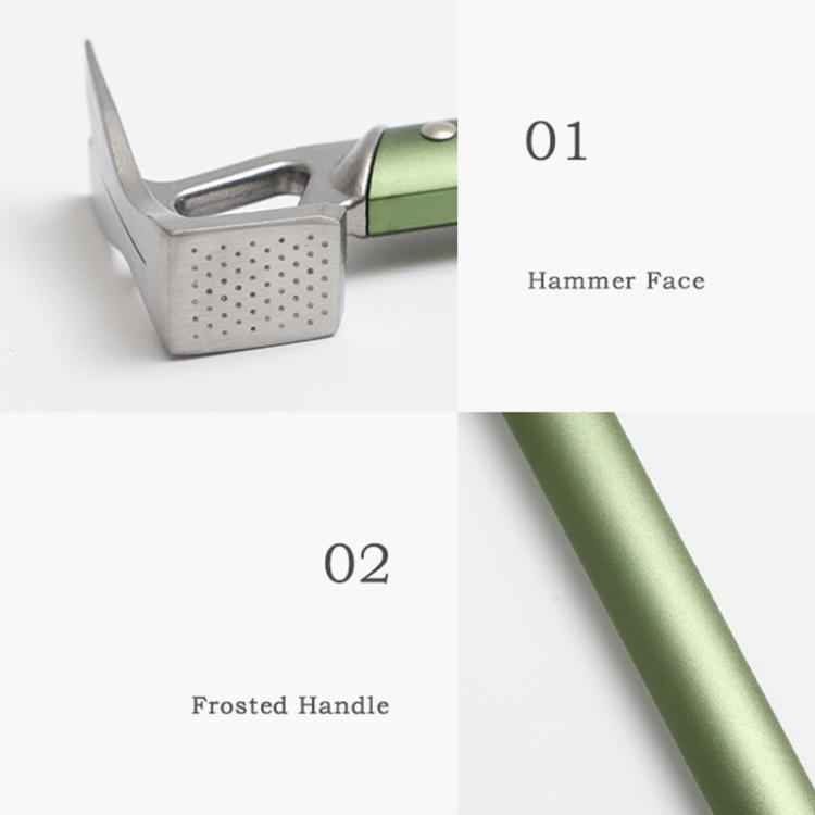 Lightweight Camping Hammer Tent Stake Mallet with Aluminum Alloy Handle & Stainless Steel Head