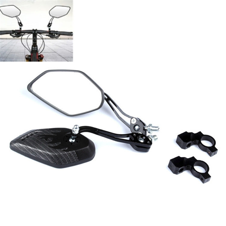 BIKEIN Mountain Bike Carbon Pattern Rearview Mirror Riding Equipment 3K Pattern Plane Mirror Reflector, Mirror Reflector