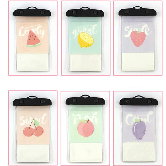 Bolsa impermeable para teléfono móvil, 10 unidades, para buceo, natación, al aire libre, con dibujos animados creativos, pantalla táctil, PVC transparente, color aleatorio