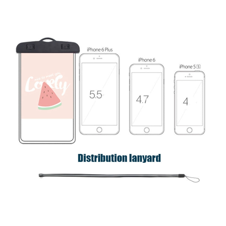 10 PCS Outdoor Diving Swimming Creative Cartoon Touch Screen Transparent PVC Mobile Phone Waterproof Bag Color Random Delivery