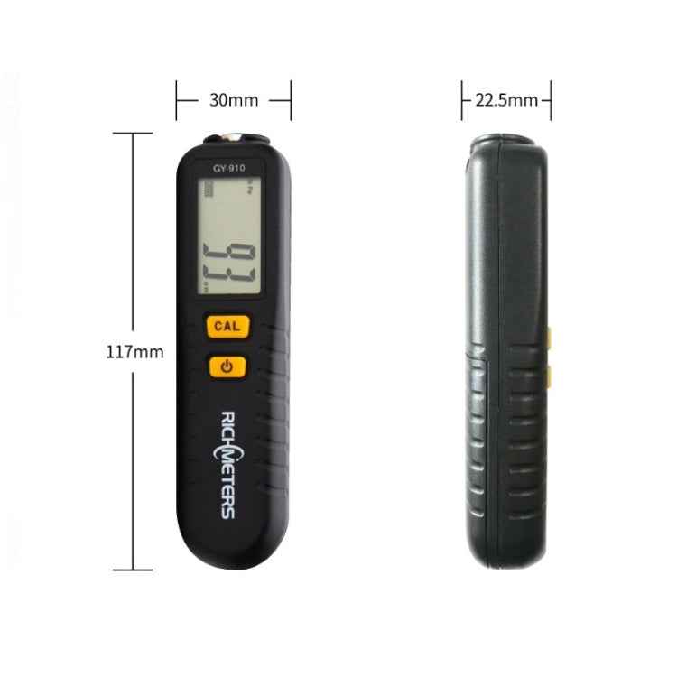RICHMETERS GY910 Coating Thickness Gauge Metal Probe FE + NFE Iron and Aluminum Dual Use
