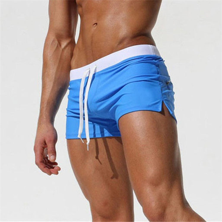 Back Pocket Flat Shorts Summer Beach Swim Shorts for Men, S, M, L, XL, XXL