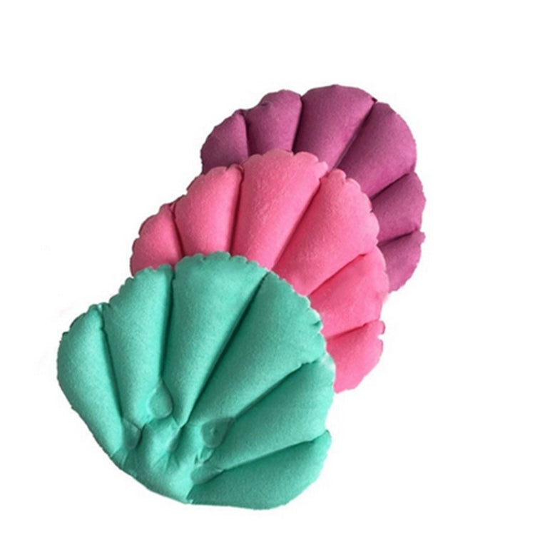 Shell Shaped Soft Bathroom Pillow Home Comfortable Spa Inflatable Bathtub Cushion, Random Color Delivery, Spa Inflatable Bathtub Cushion