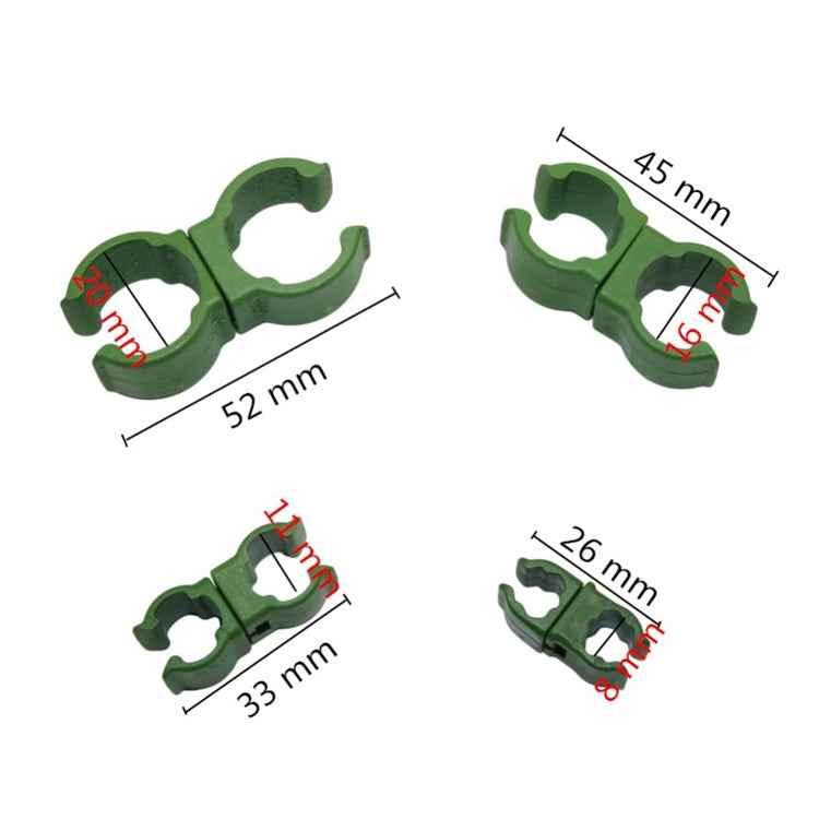 Rotary Buckle Gardening Plastic Bracket Support Universal Tube Clamp Plastic Buckle, 11 mm Diameter Pillar, 20 mm Diameter Pillar, 16 mm Diameter Pillar, 8 mm Diameter Pillar