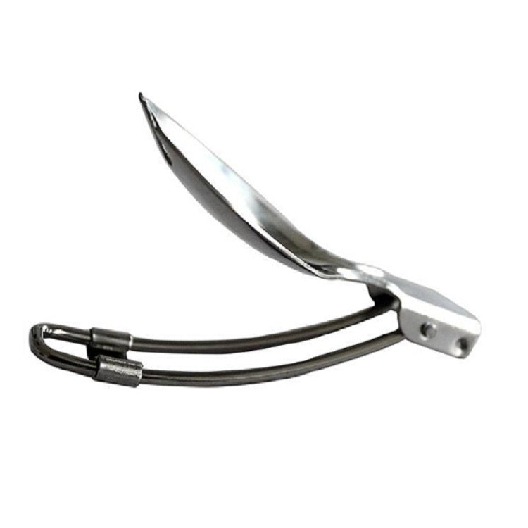 2 PCS Outdoor Camping Hiking Stainless Steel Metal Fork Spoon Tableware Cookout Picnic Folding Spork