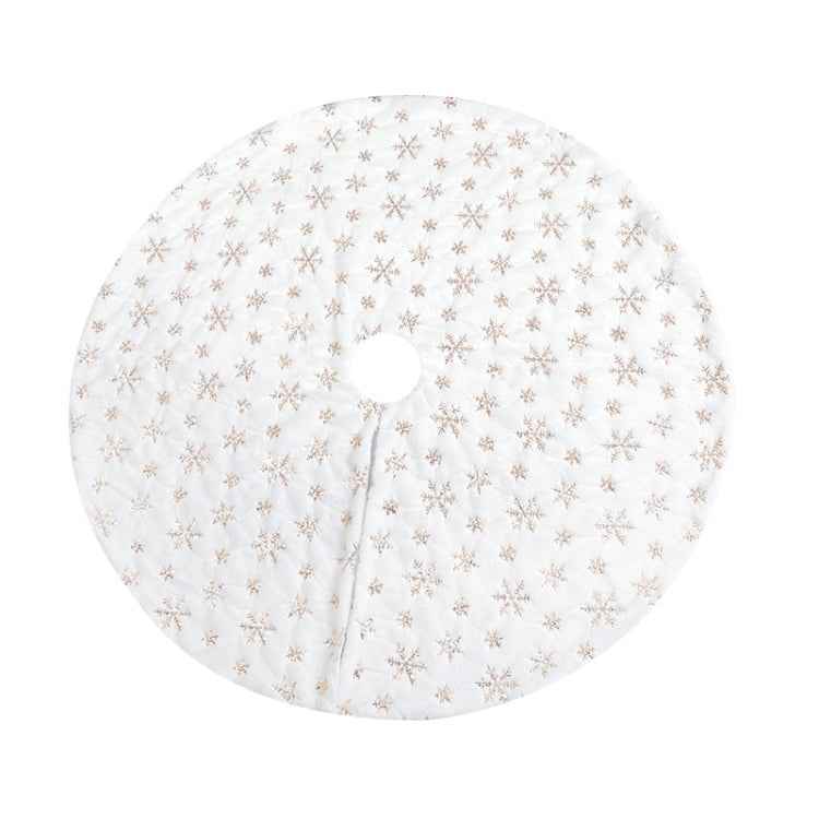 Christmas Tree Plush Sequin Embroidered Bottom Decorative Skirt, 90cm, 120cm