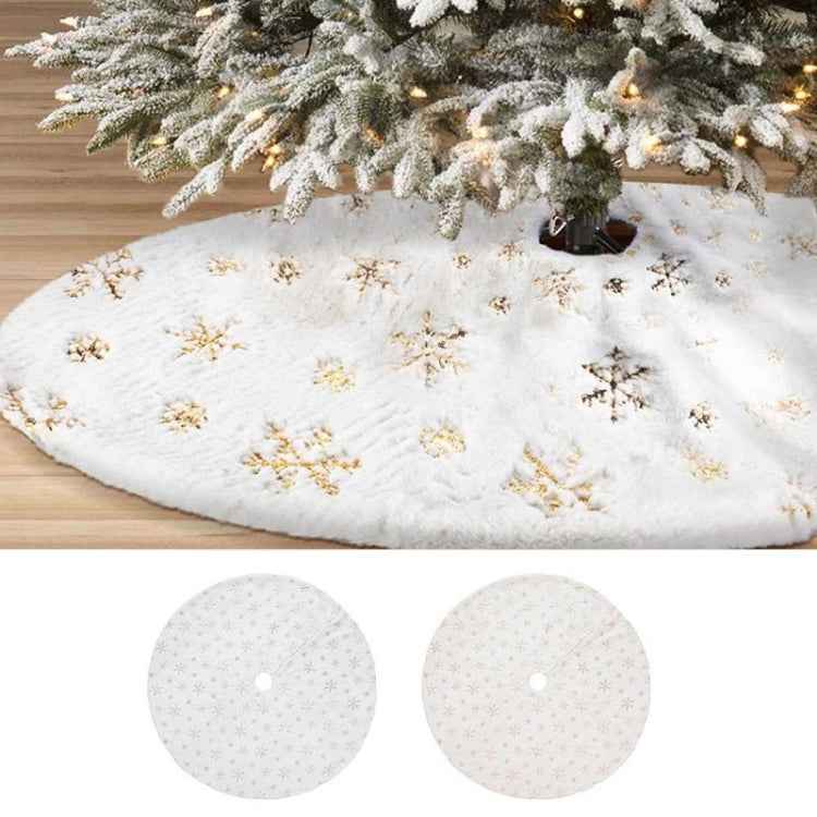 Christmas Tree Plush Sequin Embroidered Bottom Decorative Skirt, 90cm, 120cm