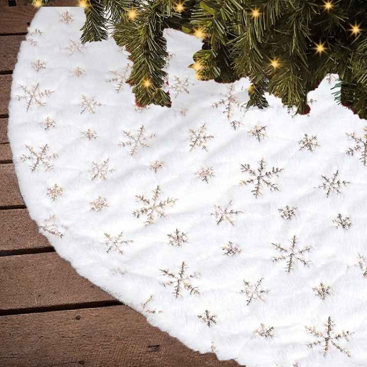 Christmas Tree Plush Sequin Embroidered Bottom Decorative Skirt, 90cm, 120cm
