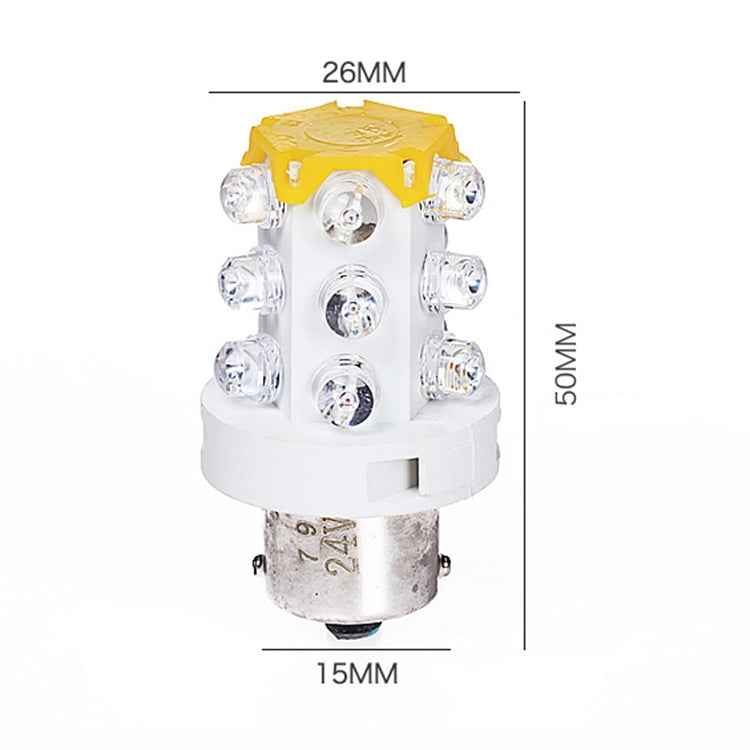 B15 15 LEDs Small Bulb LED Warning Light, Random Color Delivery, 12V, 24V, 220V