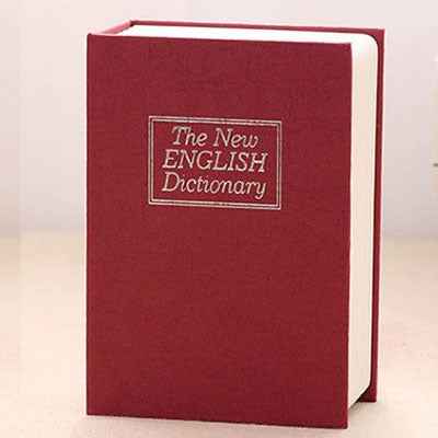Mini Dictionary Safe Box Book Secret Security Lock Cash Money Coin Storage Jewellery key Locker