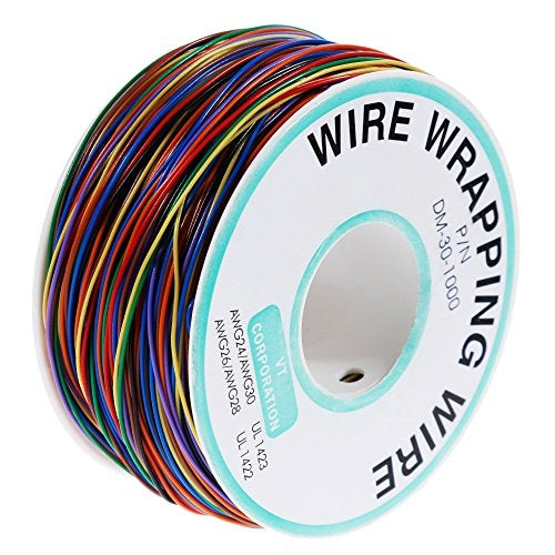8 Colors 30AWG Wire Tinned Copper Solid PVC Insulation Wrapping Wire, 8 Colors 30AWG