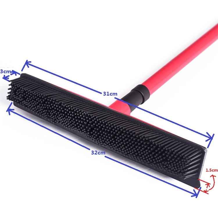 Pet Carpet Hair Removal Broom Scraping Dust-free Hand-washing Mop Rubber Floor Brush, Blue, Green, Red, Yellow, Grass Green