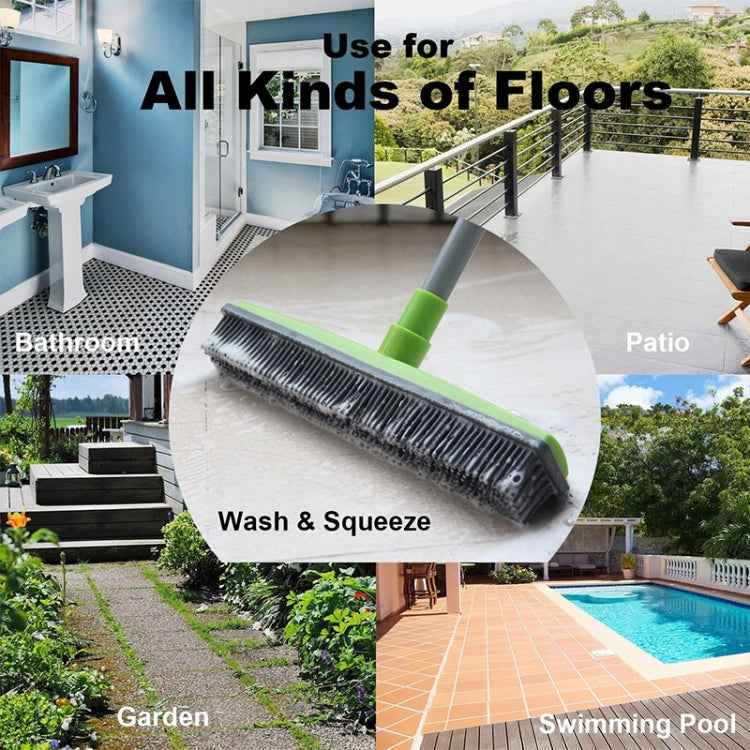 Pet Carpet Hair Removal Broom Scraping Dust-free Hand-washing Mop Rubber Floor Brush, Blue, Green, Red, Yellow, Grass Green