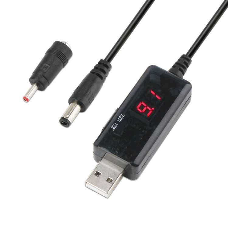 USB Boost Cable 5V Step Up to 9V 12V Adjustable Voltage Converter 1A Step-up Volt Transformer DC Power Regulator with Switch, 5V Step Up to 9V 12V