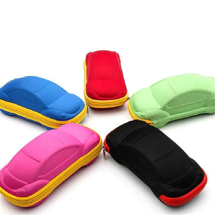 Car Shape EVA Glasses Case Children Portable Drop Resistant Glasses Case, Random Colors Delivery, Car Shape EVA Glasses Case