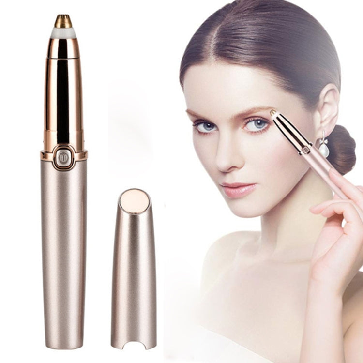 Push Button Electric Eyebrow Trimmer Automatic Hair Removal Device, Push Button Pearl Whit, Push Button Rose Gold