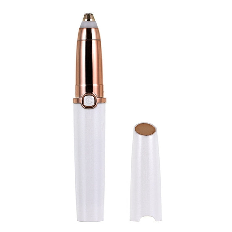 Push Button Electric Eyebrow Trimmer Automatic Hair Removal Device, Push Button Pearl Whit, Push Button Rose Gold