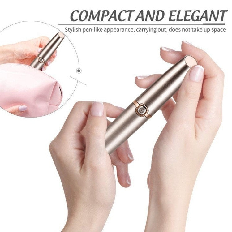 Push Button Electric Eyebrow Trimmer Automatic Hair Removal Device, Push Button Pearl Whit, Push Button Rose Gold