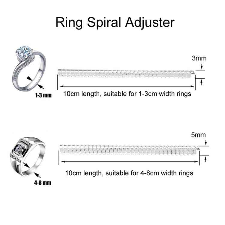Vintage Spiral Based Ring Size Adjuster, Guard Tightener Reducer Resizing Tools Jewelry Parts