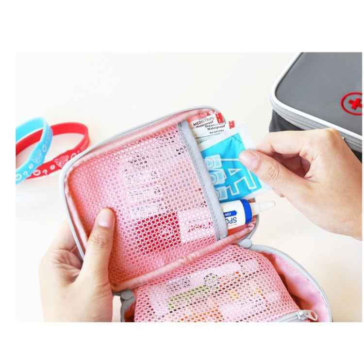 Cute Heart Mini Medicine Bag First Aid Medical Emergency Kits Organizer Outdoor Household Pill Bag, Size: 13x10x4cm, 13x10x4cm(Grey), 13x10x4cm (Pink)