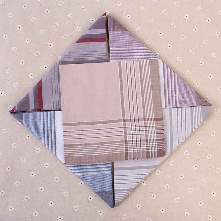 Multicolor Plaid Stripe Men Pocket Squares Business Chest Towel Handkerchiefs 100% Cotton