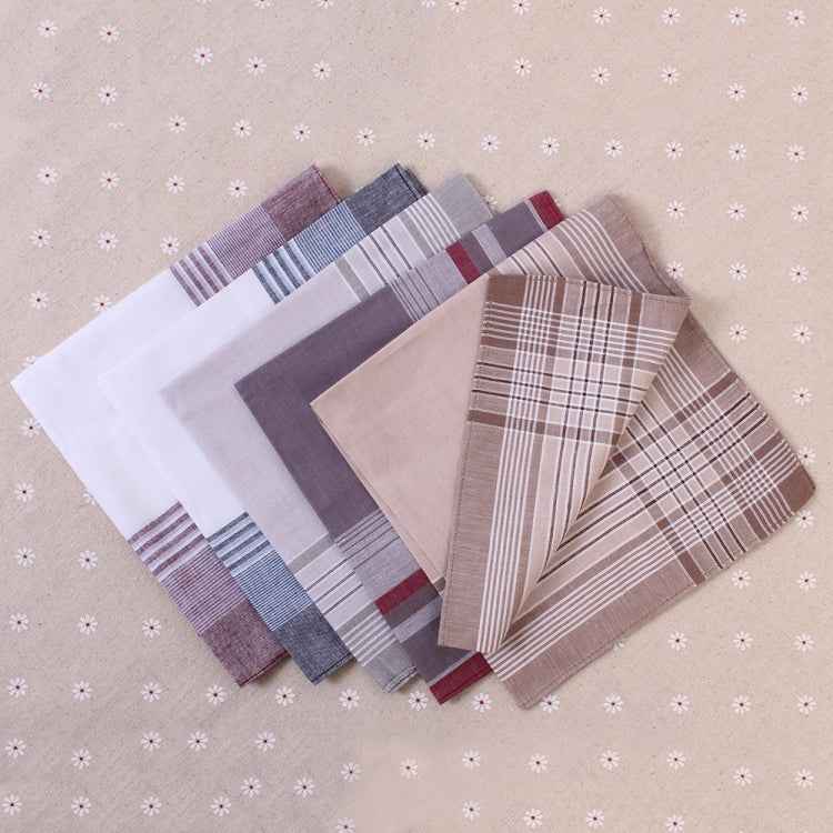 Multicolor Plaid Stripe Men Pocket Squares Business Chest Towel Handkerchiefs 100% Cotton
