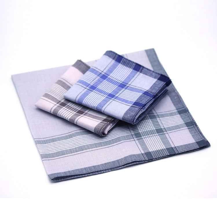 Multicolor Plaid Stripe Men Pocket Squares Business Chest Towel Handkerchiefs 100% Cotton