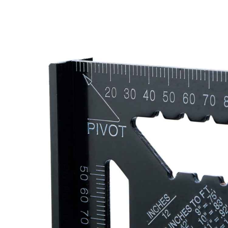 Angle Ruler Measuring Tool For Woodworking Square Layout Gauge, Angle Ruler 7 Inch Black Metric, Angle Ruler 12 Inch Black