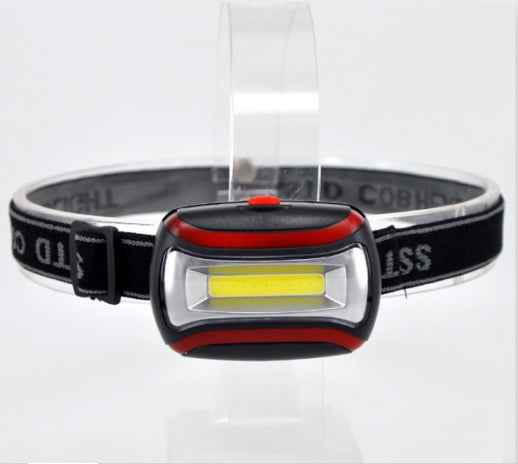 2 PCS 3W Portable Mini COB LED Headlamp Head Lamp Torch with 3 Lighting Modes