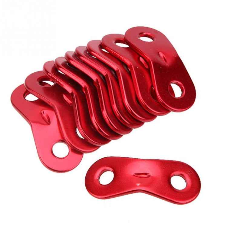 10 PCS Outdoor Camping Aluminum Alloy Cord Runners Rope Tensioners Tent Guy Line Rope Tensioners, Aluminum alloy buckle
