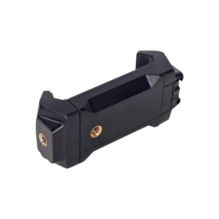Live Broadcast Tripod Mount Phone Clamp with 1/4 inch Screw Holes & Cold Shoe Base