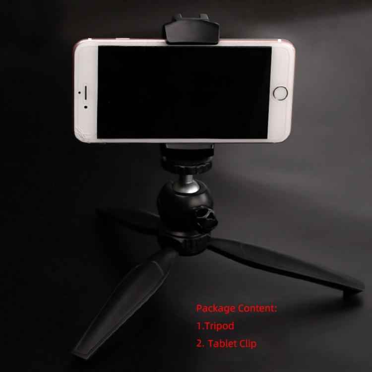 Live Broadcast Tripod Mount Phone Clamp with 1/4 inch Screw Holes & Cold Shoe Base