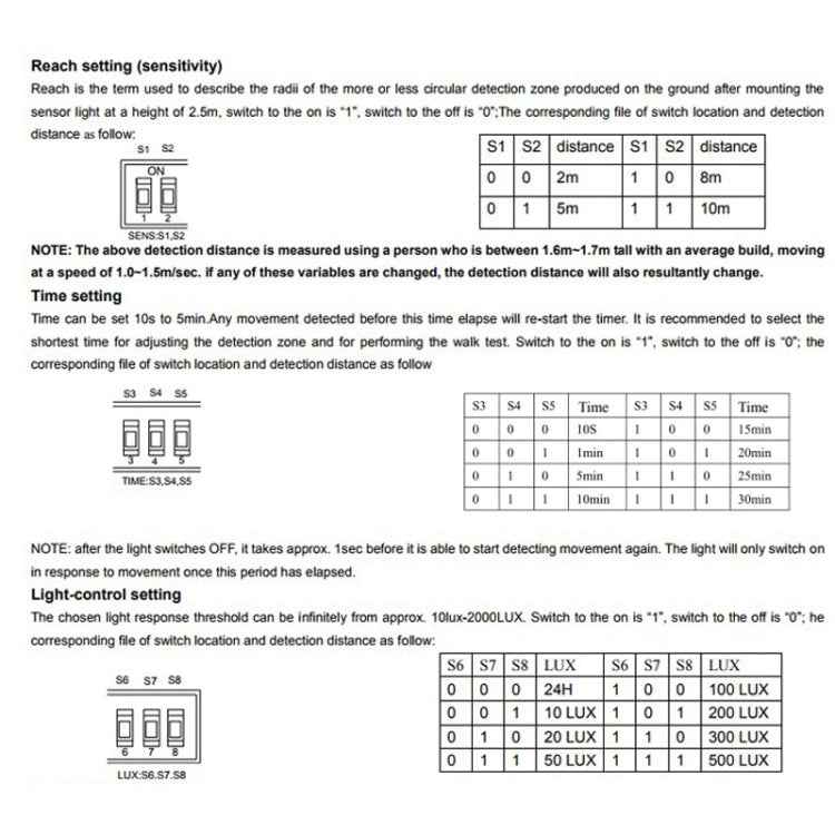 220V Body Sensor Microwave Sensor Switch For Moving Objects
