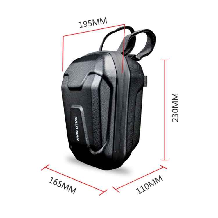Wild Man Ts9 For Scooter / Bicycle Universal Waterproof Pu + Eva Hard Shell Front Bag with Reflective Warning, Capacity: 2.5l