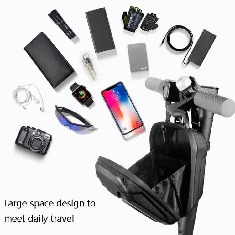 Wild Man Ts9 For Scooter / Bicycle Universal Waterproof Pu + Eva Hard Shell Front Bag with Reflective Warning, Capacity: 2.5l