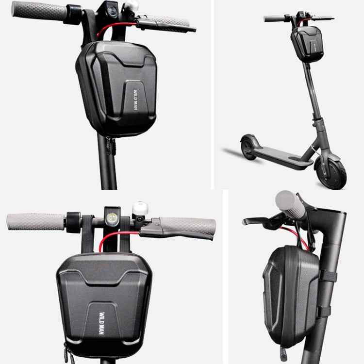 Wild Man Ts9 For Scooter / Bicycle Universal Waterproof Pu + Eva Hard Shell Front Bag with Reflective Warning, Capacity: 2.5l