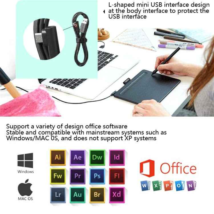 Wacom CTL-4100 Tablet Intuos Hand-Painted Board Computer Drawing Board Handwriting Board