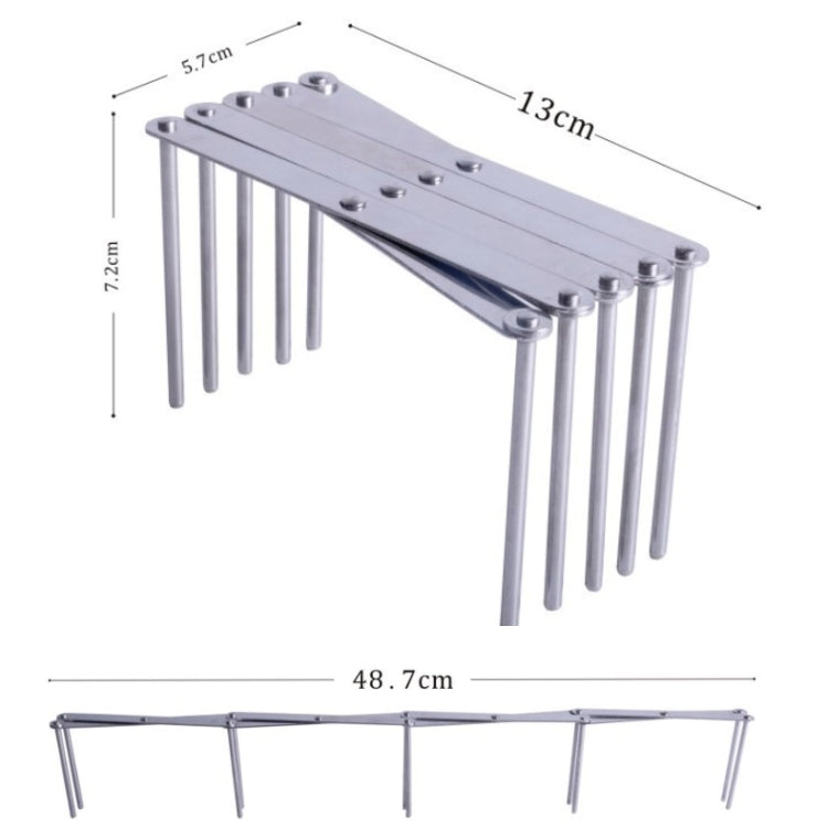 Retractable Storage Rack Kitchen Foldable Multifunctional Steam Rack Stainless Steel Kitchen Utensil Rack
