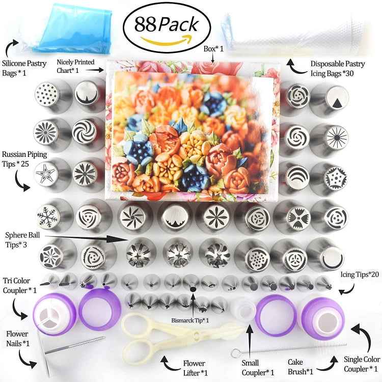 88 in 1 Decorating Mouth Set Cake Baking Jewelry Set