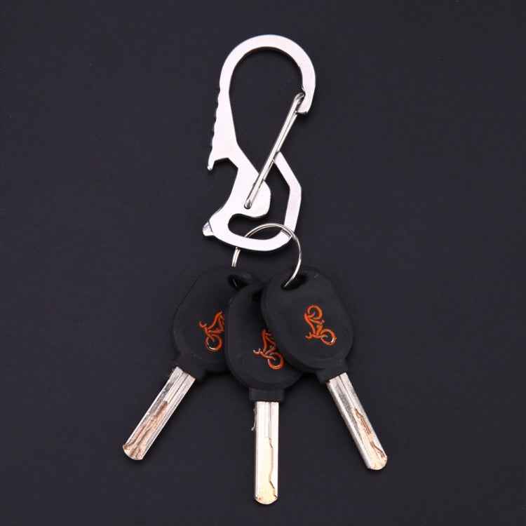 Outdoor Tools Carabiner Hex Driver Bottle Opener Keychain Ring Climbing Accessories