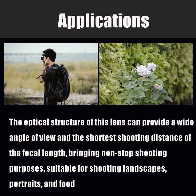 Lightdow 35mm F2.0 Wide-Angle Lens Full-Frame Portrait Micro SLR Manual Fixed Focus Lens