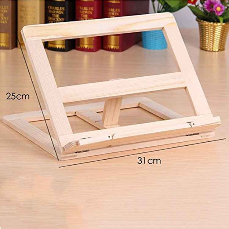 Wooden Frame Book Reading Bookshelf Bracket Support Tablet PC Music Stand Drawing Easel