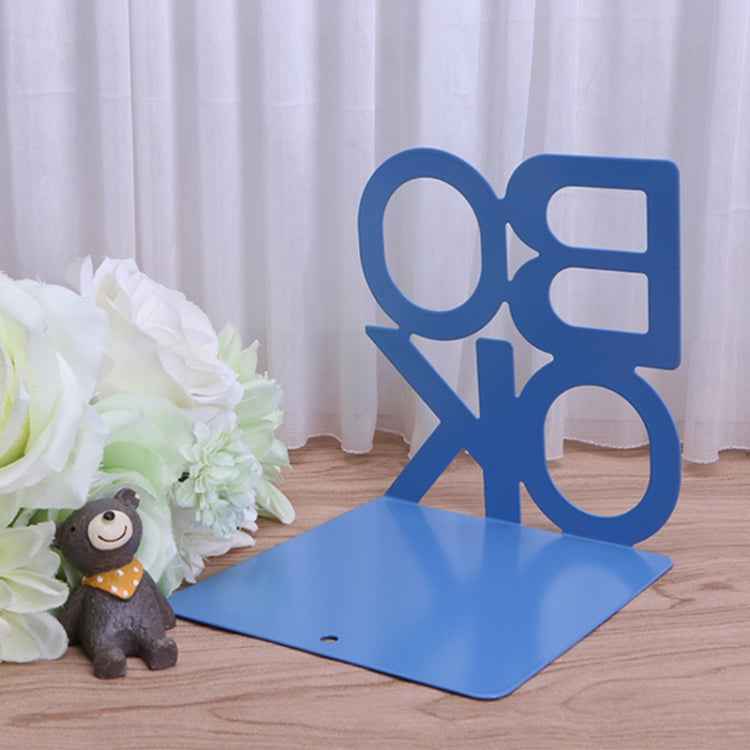 Alphabet Shaped Iron Metal Bookends Support Holder Desk Stands For Books