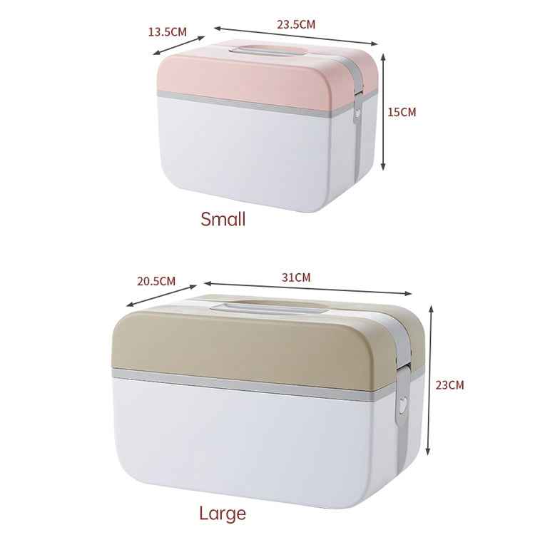 Multifunctional Household Dustproof Family Safety Emergency Storage Box Double-layer Medicine Case, S, L