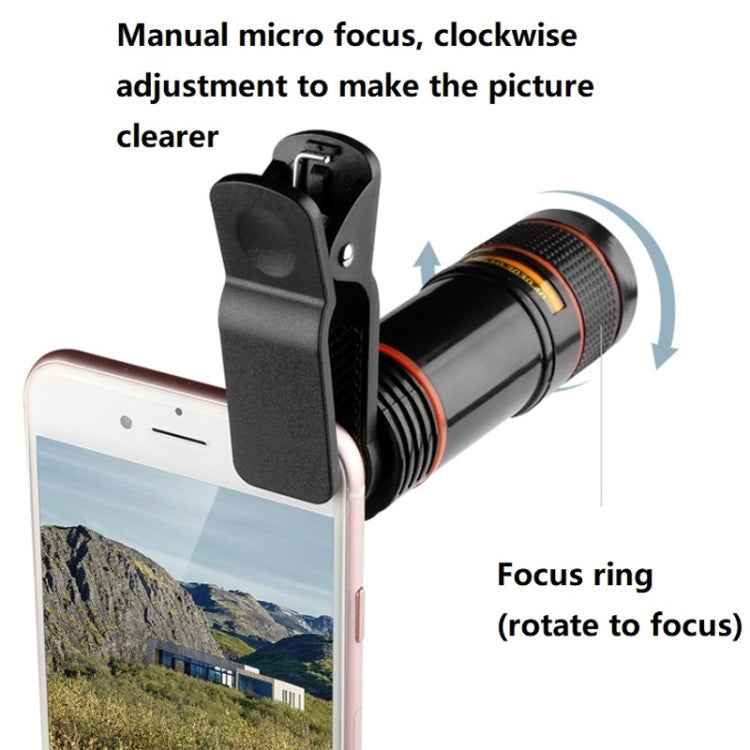 12X Telephoto Telescope Camera Zoom Mobile Phone External Lens