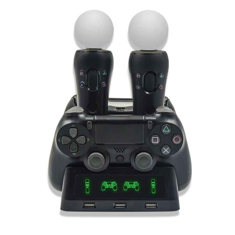 iPlay Gamepad Charger Multifunctional Charging Base For PS4 / PS4 Move / PS VR